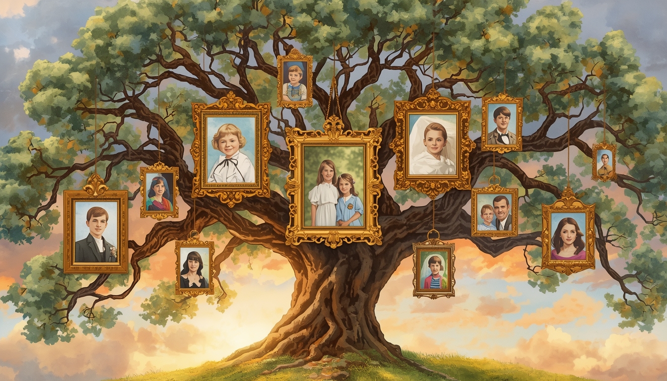 Illustration : arbre généalogique familial
