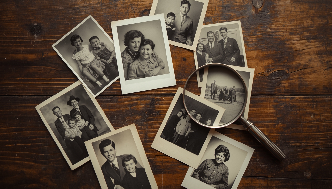 Illustration : photos de famille anciennes